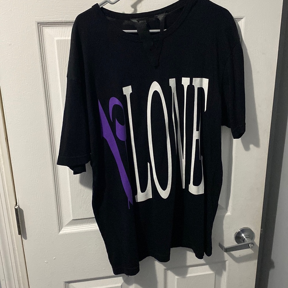 Palm Angels VLone Tee . Black and purple Medium. Worn twice